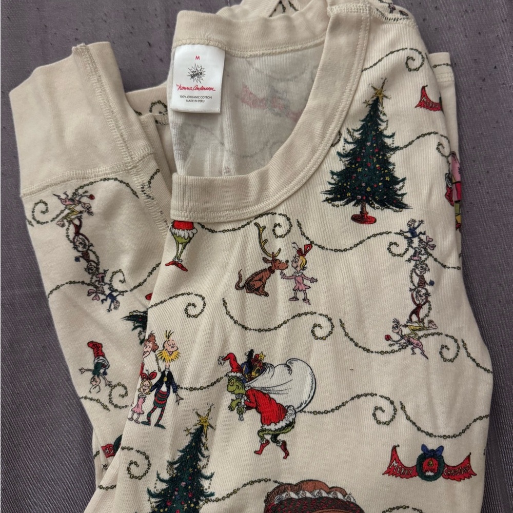 Hanna Andersson Festive Grinch Print Pajama Top